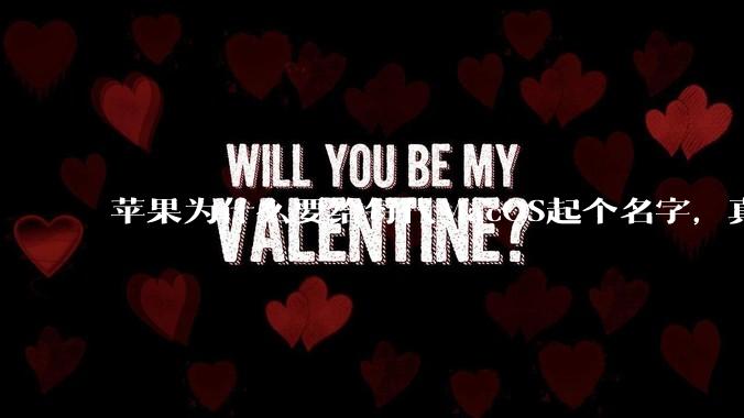 苹果为什么要给每代MacOS起个名字，真以为人们记得住分得清吗？